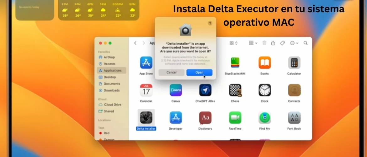 Instalación de Delta en MAC OS
