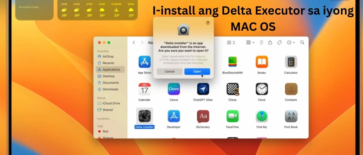 Installing Delta in MAC OS